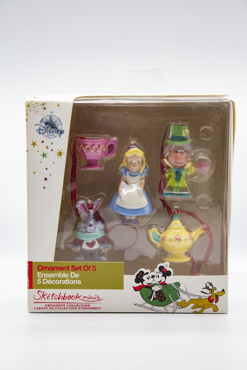 Disney Sketchbook Ornament Collection Alice In Wonderland Set Of 5 Minis