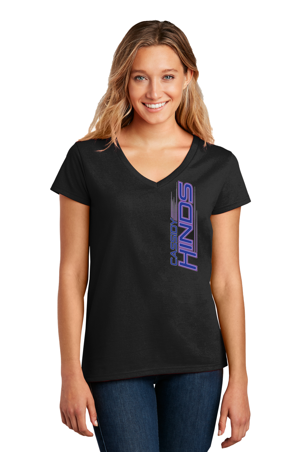 Cassidy Hinds Ladies V-Neck T-Shirt
