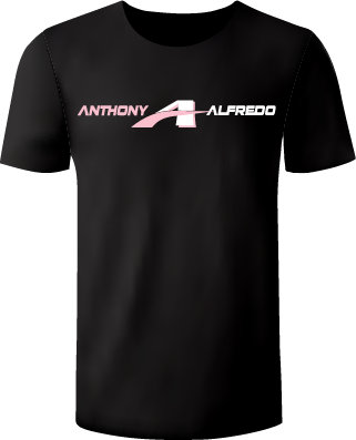 Anthony Alfredo Logo T-Shirt with PInk Logo