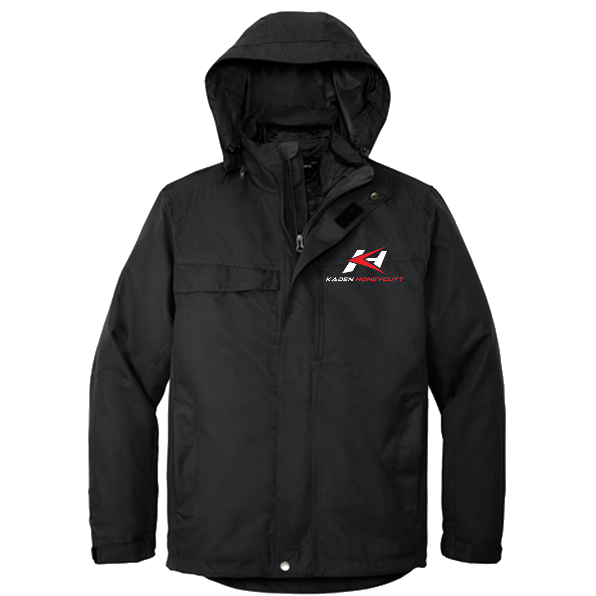 Kaden Honeycutt Port Authority Herringbone 3-in-1 Jacket Black
