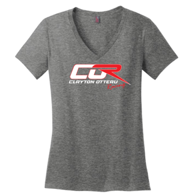 Clayton Otteau Logo Ladies V-Neck T-Shirt