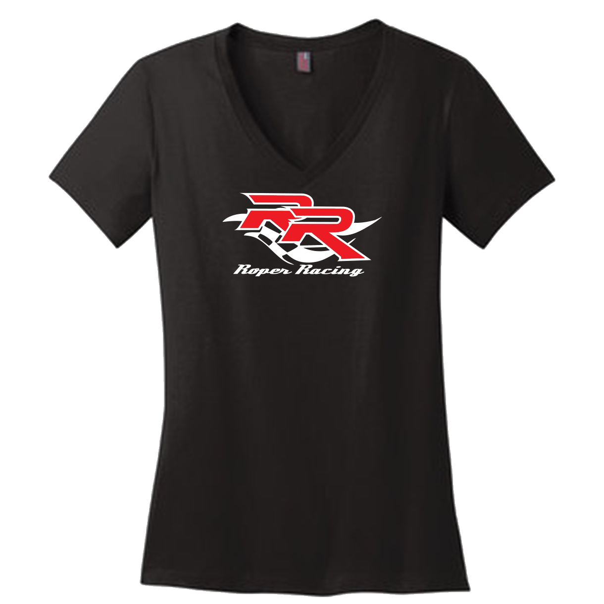 Roper Racing Logo Ladies V-Neck T-Shirt
