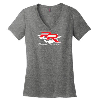 Roper Racing Logo Ladies V-Neck T-Shirt