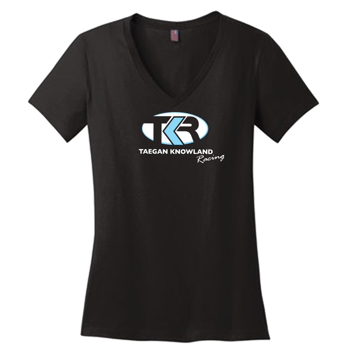 Taegan Knowland Logo Ladies V-Neck T-Shirt, Color: Black
