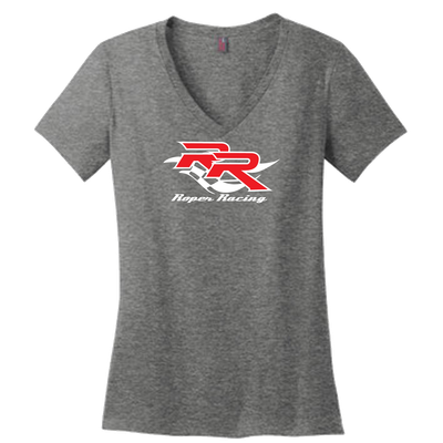 Roper Racing Logo Ladies V-Neck T-Shirt