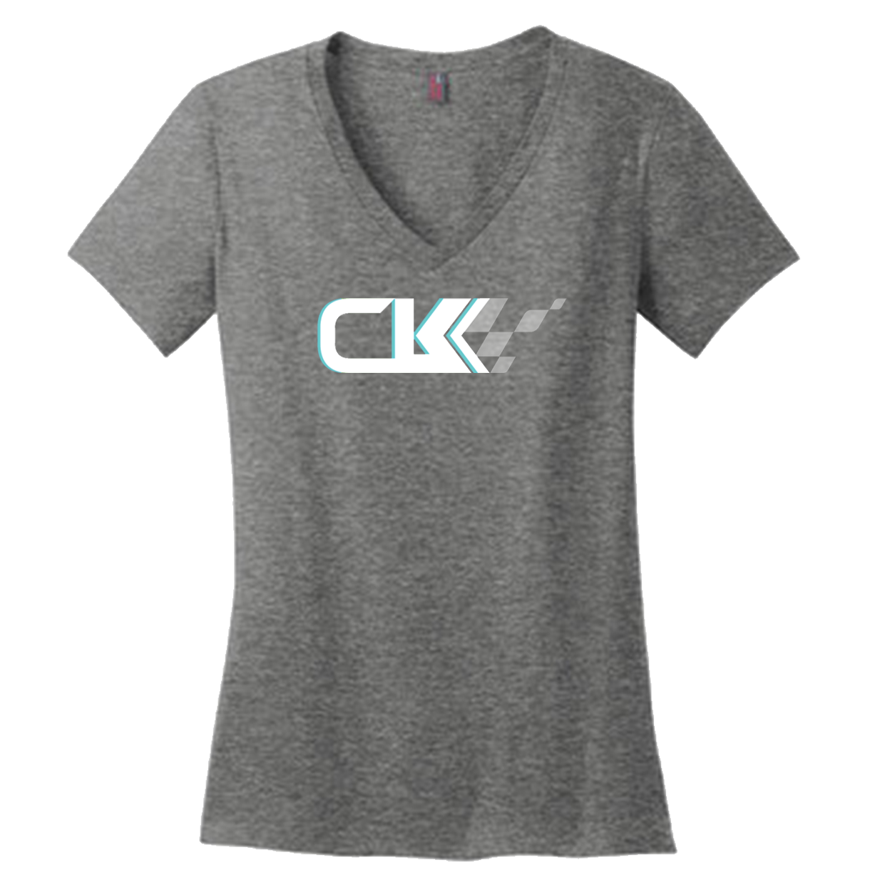 Colton Kelly Ladies V-Neck T-Shirt, Color: Smoke Grey