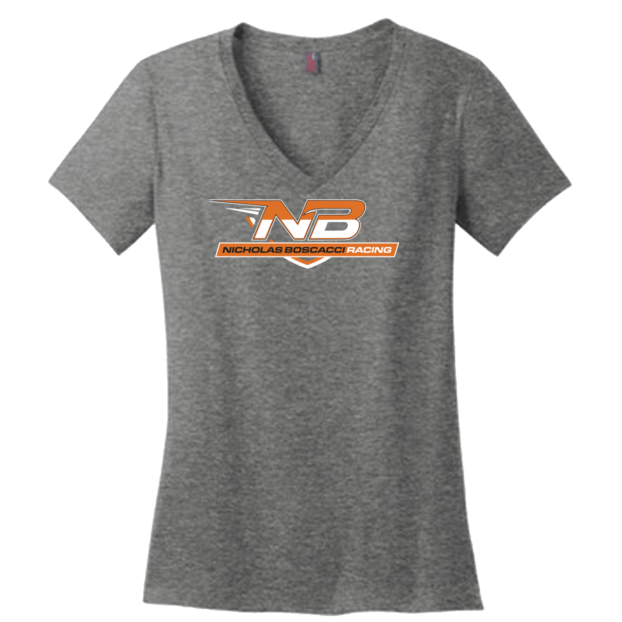 Nicholas Boscacci Ladies V-Neck T-Shirt, Color: Smoke Grey