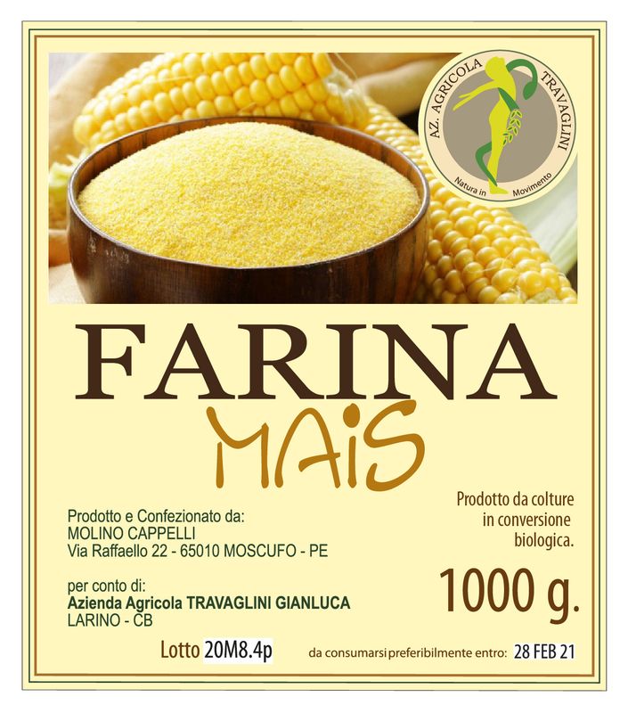Farina di mais biologico, al kg