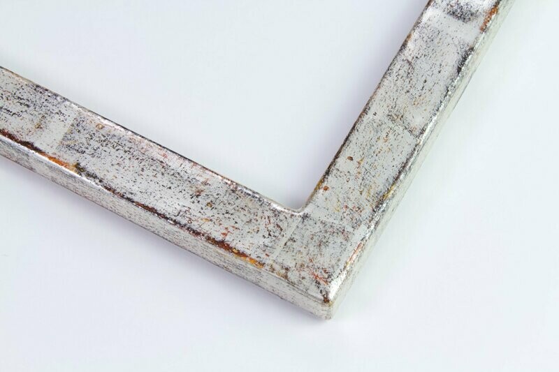 Vergolderrahmen - Echtsilber - Gelbbraun