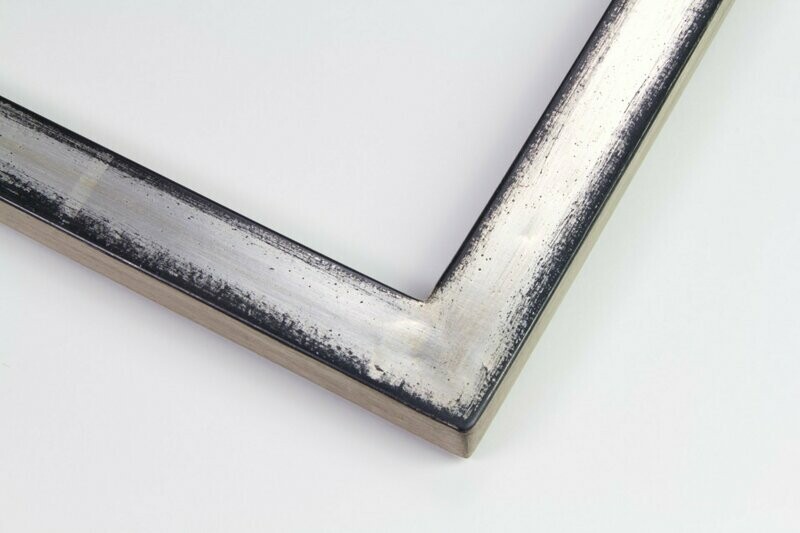 Vergolderrahmen - Echtsilber - Schwarz