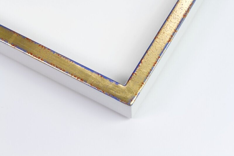 Vergolderrahmen - Echtgold - Blaurot