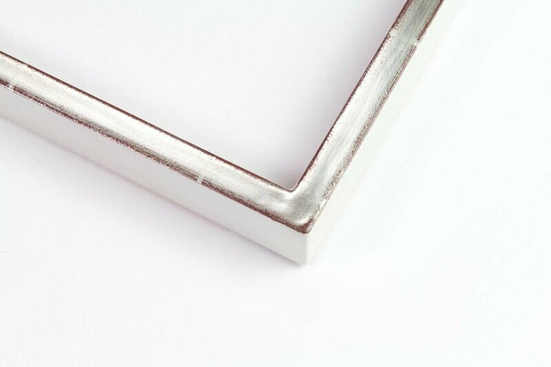 Vergolderrahmen - Weißgold - Braun