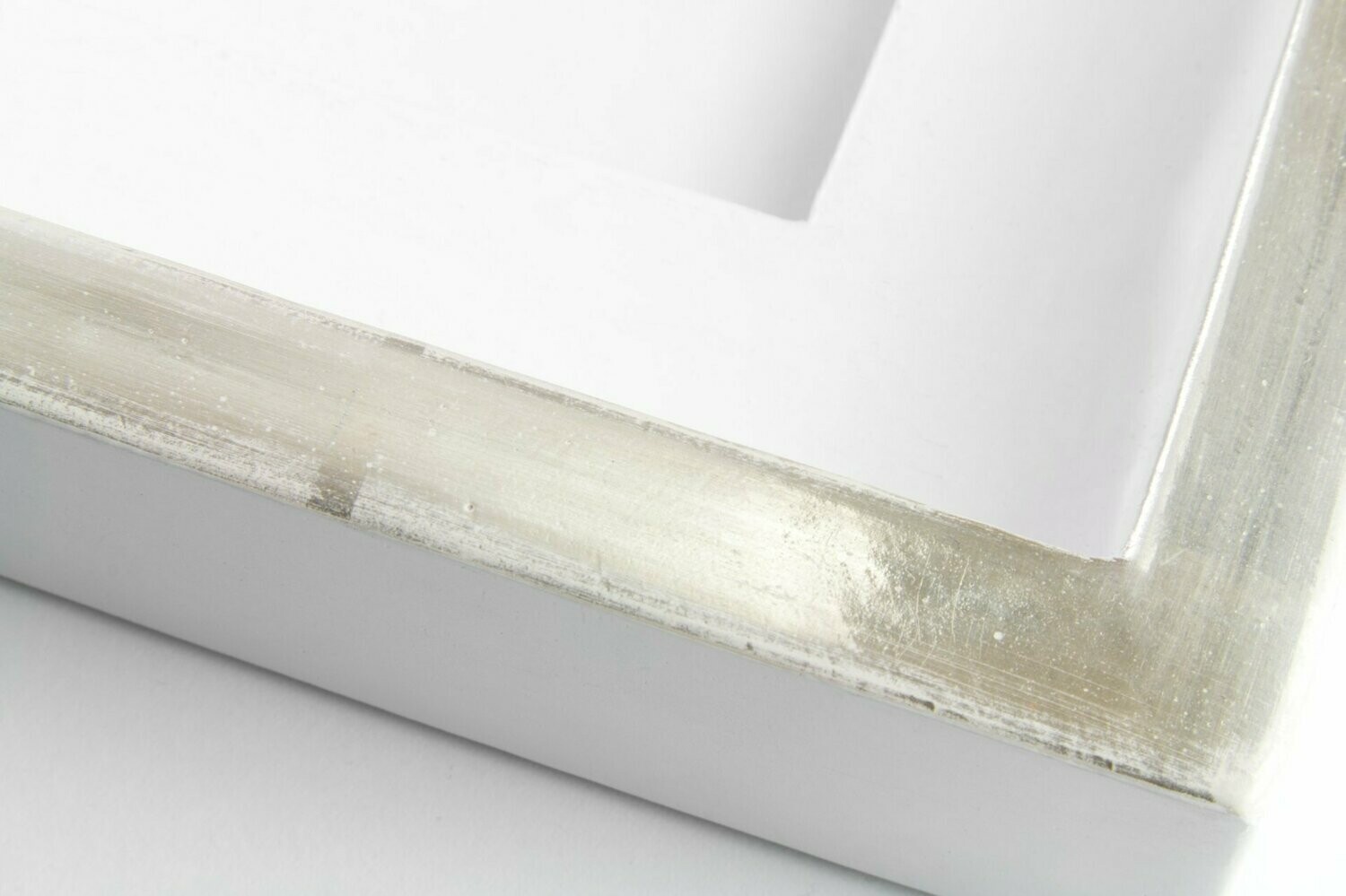 Schattenfugenrahmen - Weißgold - Weiß Schattenfugenrahmen - Weißgold - Weiß