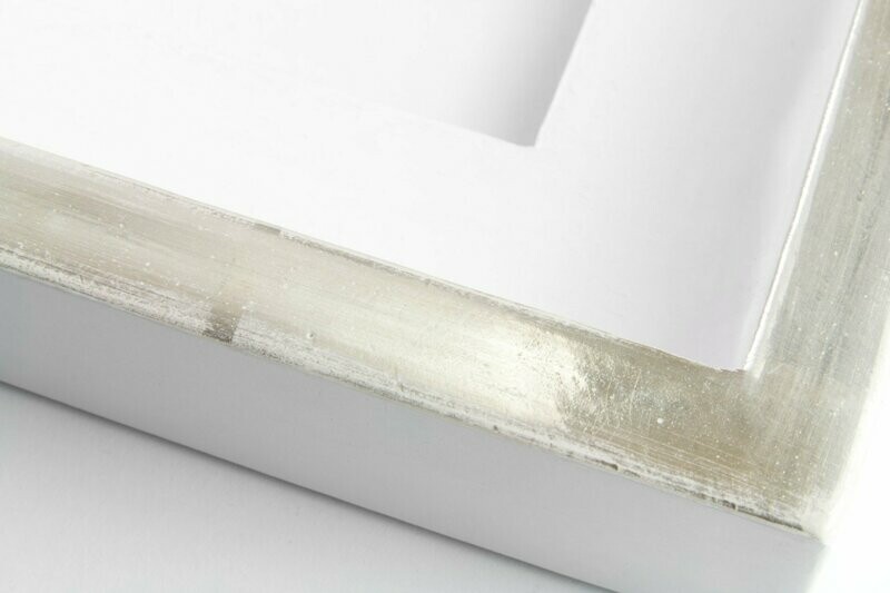 Schattenfugenrahmen - Weißgold - Weiß Schattenfugenrahmen - Weißgold - Weiß