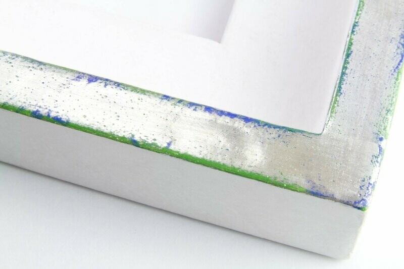 Schattenfugenrahmen - Echtsilber - Grünblau Schattenfugenrahmen - Echtsilber - Grünblau