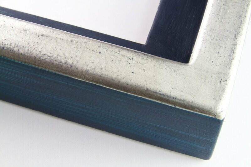 Schattenfugenrahmen - Weißgold - Dunkelblau Schattenfugenrahmen - Weißgold - Dunkelblau