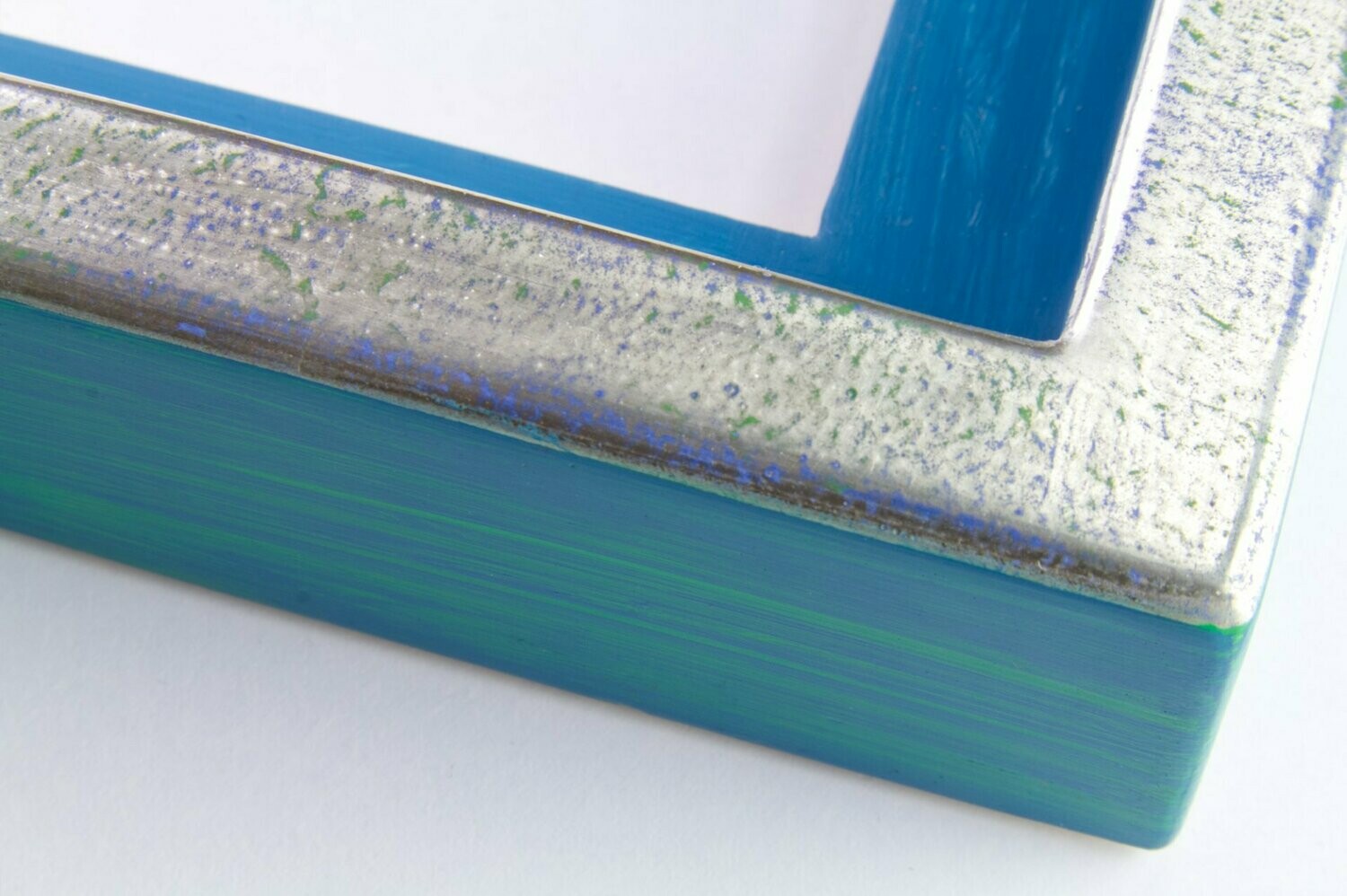 Schattenfugenrahmen - Weißgold - Grünblau Schattenfugenrahmen - Weißgold - Grünblau