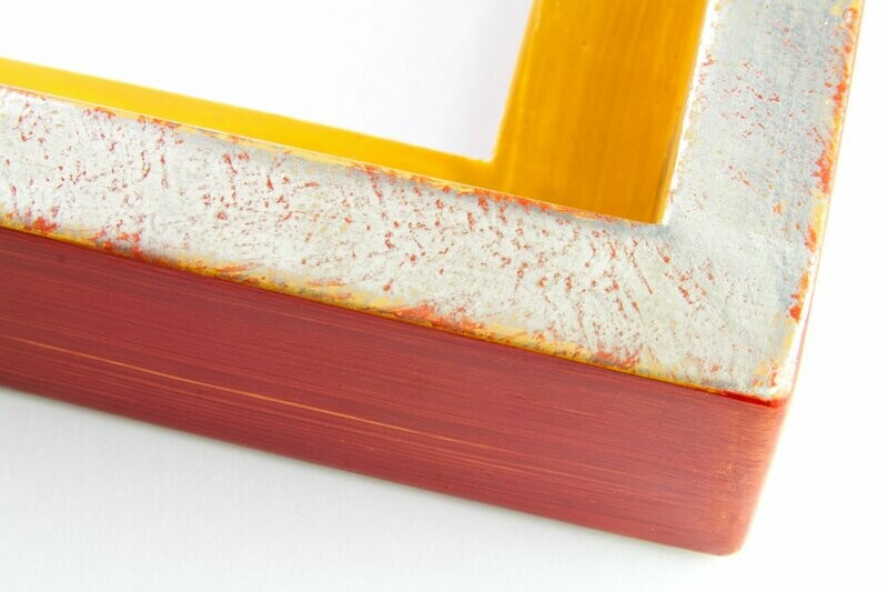 Schattenfugenrahmen - Weißgold - Gelbrot Schattenfugenrahmen - Weißgold - Gelbrot