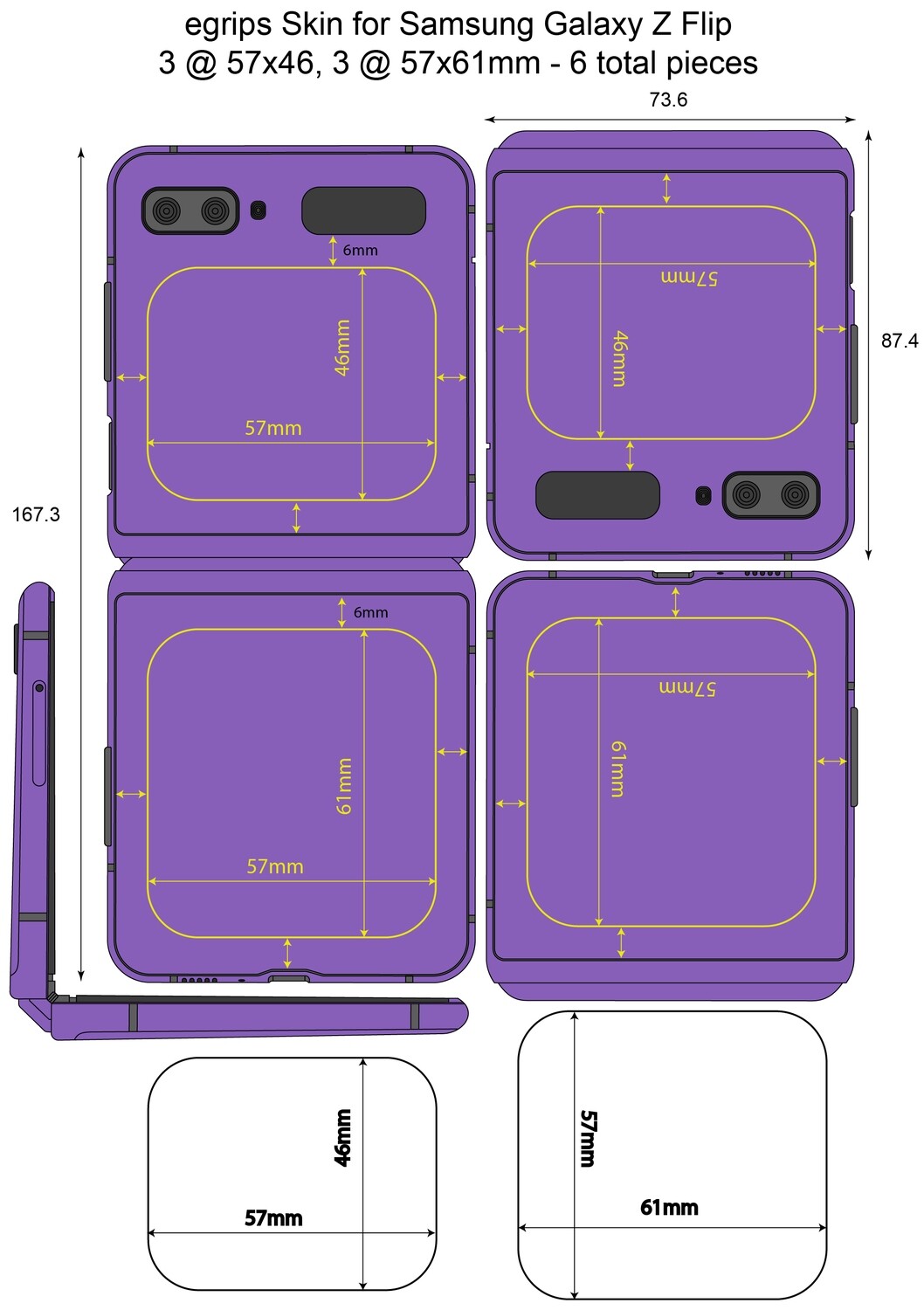 Galaxy Fold &amp; Flip Series, Version: 2 PACK Samsung Galaxy Z Flip