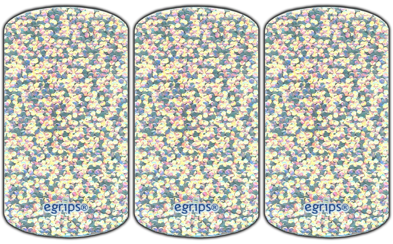 Silver Sparkle Grip - egrips Skin 3 Pack