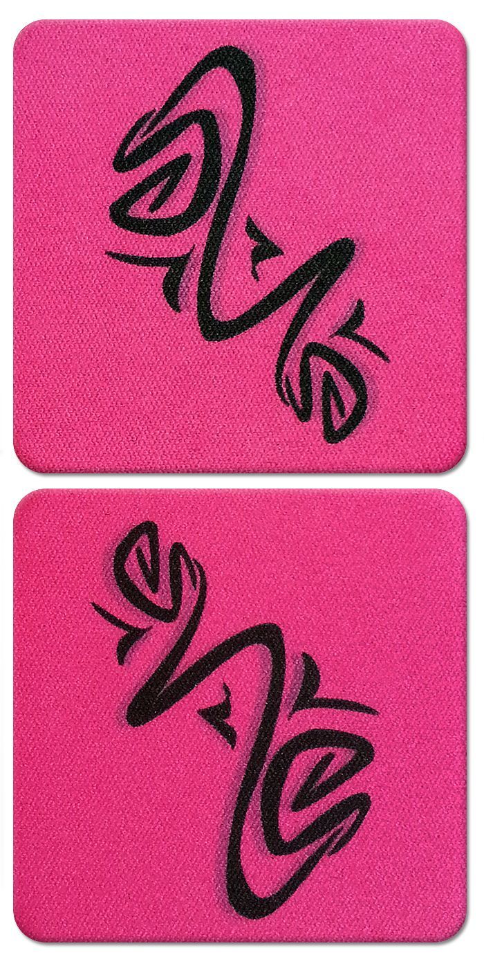 2 Pack - DigiClean Xtra 1.3&quot; square screen cleaners - Pink Doodle