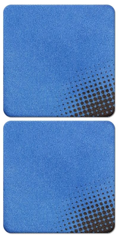 2 Pack - DigiClean Xtra 1.3&quot; square screen cleaners - Blue Dots 2