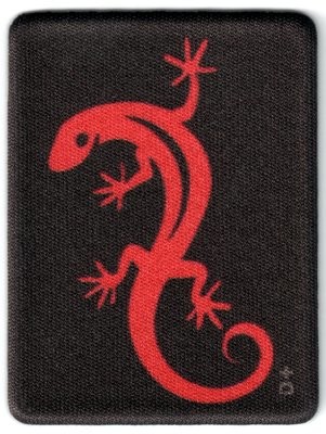 DigiClean Plus 1.1&quot; x 1.5&quot; Microfiber Screen Cleaner - Black with Red Gecko