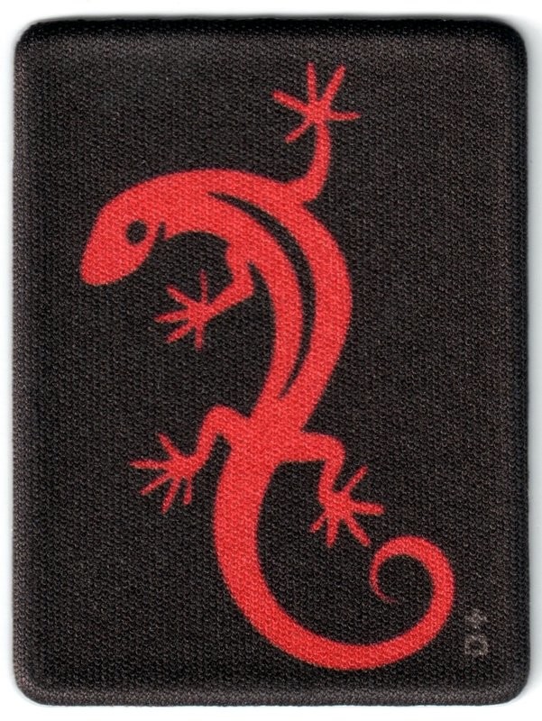 DigiClean Plus 1.1&quot; x 1.5&quot; Microfiber Screen Cleaner - Black with Red Gecko