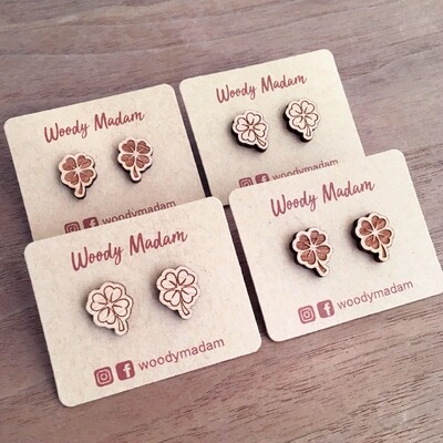 Four-leaf clover series - earrings (stud)