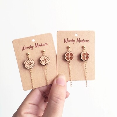 Four-leaf clover series - earrings (long)