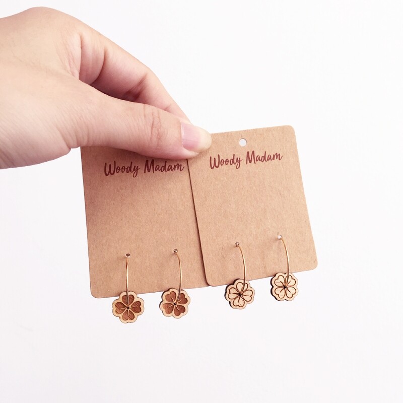 Four-leaf clover series - earrings (circle)