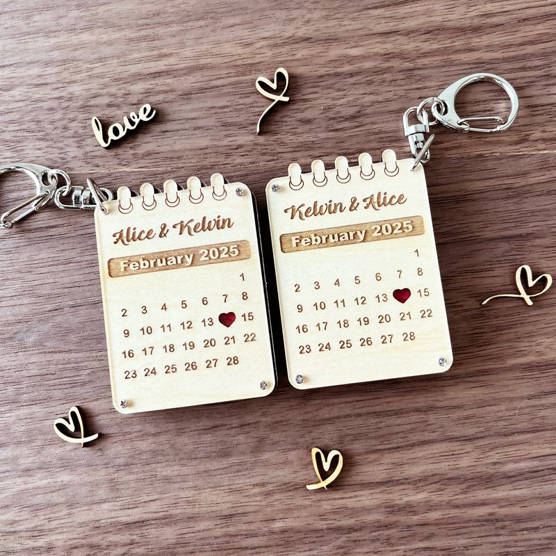 【Valentine&#39;s】Custom Anniversary Keychain 情侶紀念日鎖匙扣