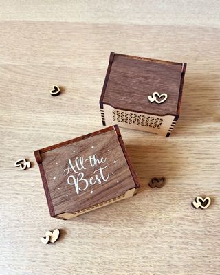 【Wooden music box  木製音樂盒】 心心款 / All the Best
