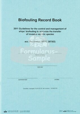 Biofouling Record Book