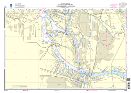 BSH D1663 Hafen von Hamburg, Süderelbe bis Harburg