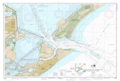 NOAA Chart 11324 - Galveston Bay Entrance Galveston and Texas City Harbors