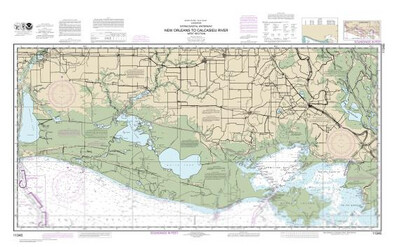 NOAA Chart 11345 - Intracoastal Waterway New Orleans to Calcasieu River West Section