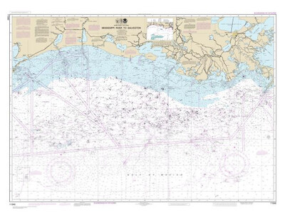 NOAA Chart 11340 - Mississippi River to Galveston