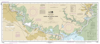 NOAA Chart 11343 - Sabine and Neches Rivers