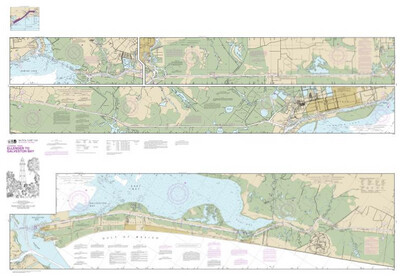 NOAA Chart 11331 - Intracoastal Waterway Ellender to Galveston Bay