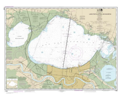 NOAA Chart 11369 - Lakes Pontchartrain and Maurepas