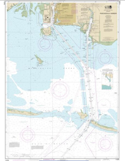 NOAA Chart 11375 - Pascagoula Harbor