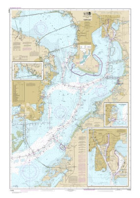NOAA Chart 11416 - Tampa Bay;Safety Harbor;St. Petersburg;Tampa