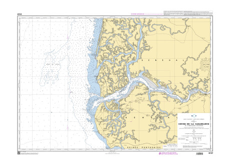 SHOM 6137 - Cours de la Casamance - De l'embouchure à Ziguinchor
