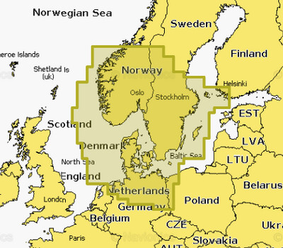 Navionics+ large - Scandinavia, South & Germany, North EU645L