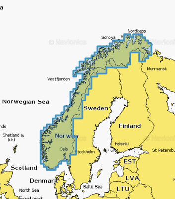 Navionics+ regular - Norway, Lakes & Rivers
