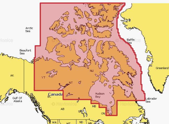 Navionics+ regular - Canada North