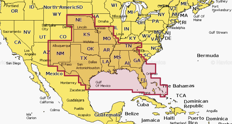 Navionics+ regular - U.S. South