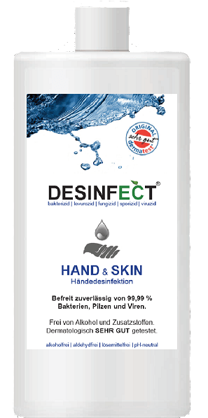 DESINFECT HAND & SKIN PLUS
1x1000 ml EURO-Flasche