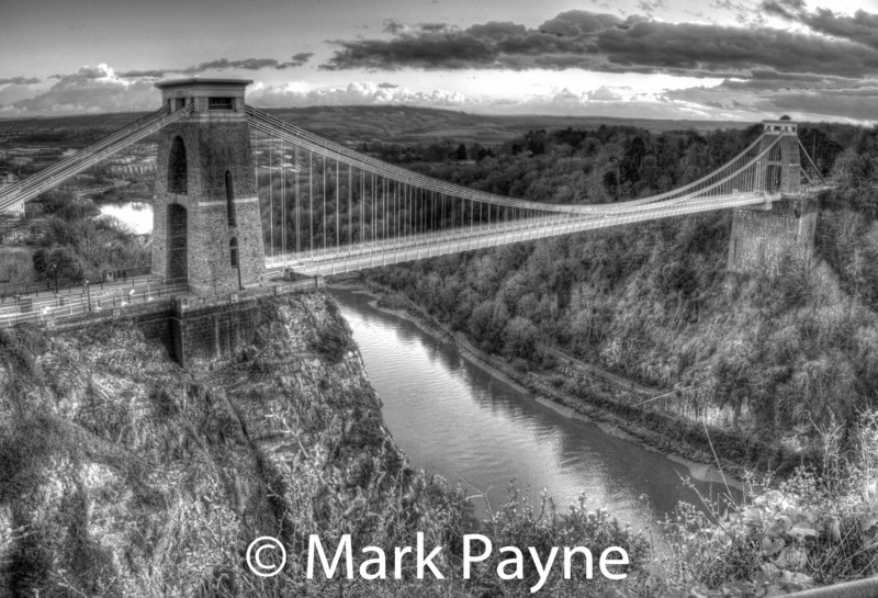 Clifton Suspension Bridge Black &amp; White